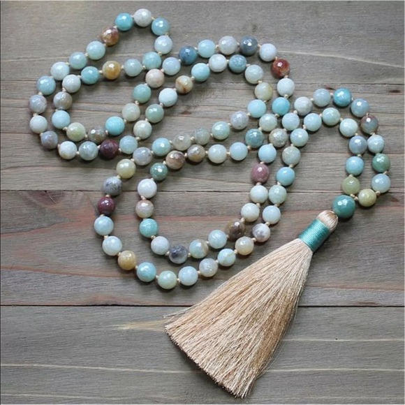Amazonite SOOTHING Meditation mala - Picture 2 of 2